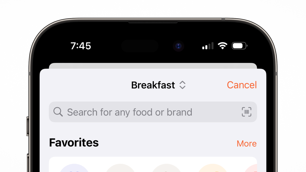 New Meal Type Switcher