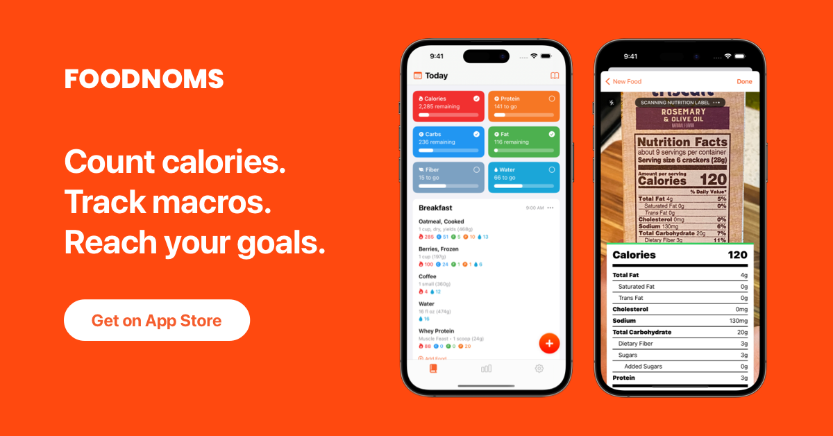 Foodnoms Nutrition Tracker | Simple, Privacy-Friendly MyFitnessPal Alternative